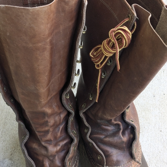 L.L. Bean Duck Boots Men 9 M Btown Leather Rubber - Picture 4 of 16